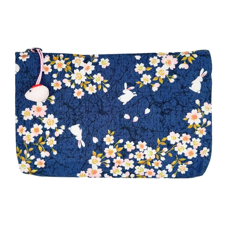 Pochette Japonaise Usagi Sakura Bleu