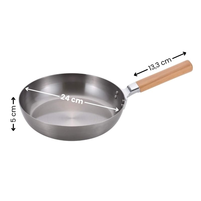 Japanese Iron Frying Pan - 24 cm