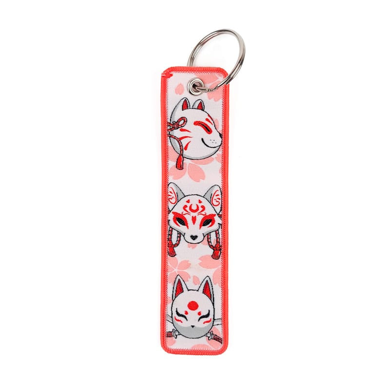 Kitsune Embroidered Key Chain