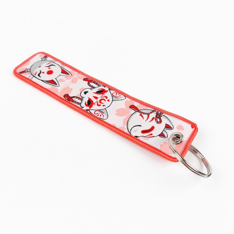 Kitsune Embroidered Key Chain