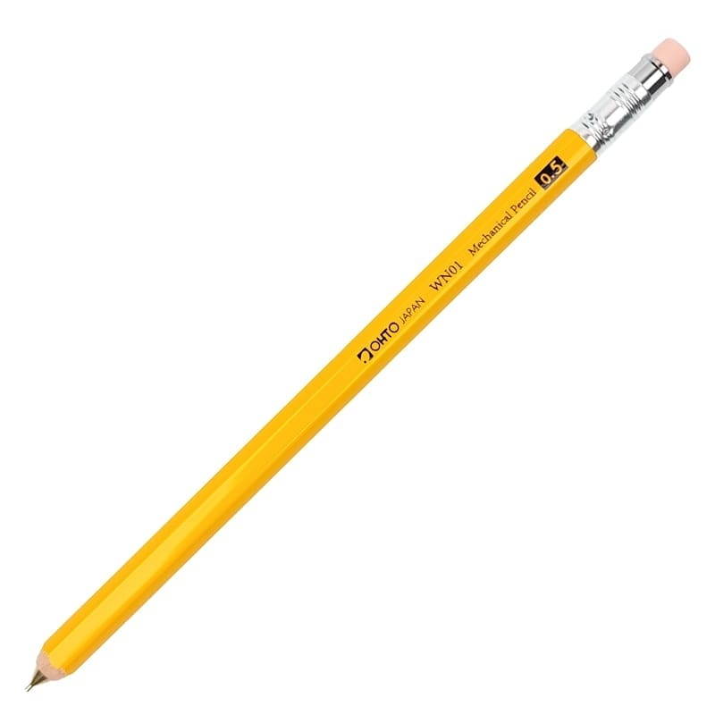 OHTO Wooden Mechanical Pencil 0.5 mm Yellow