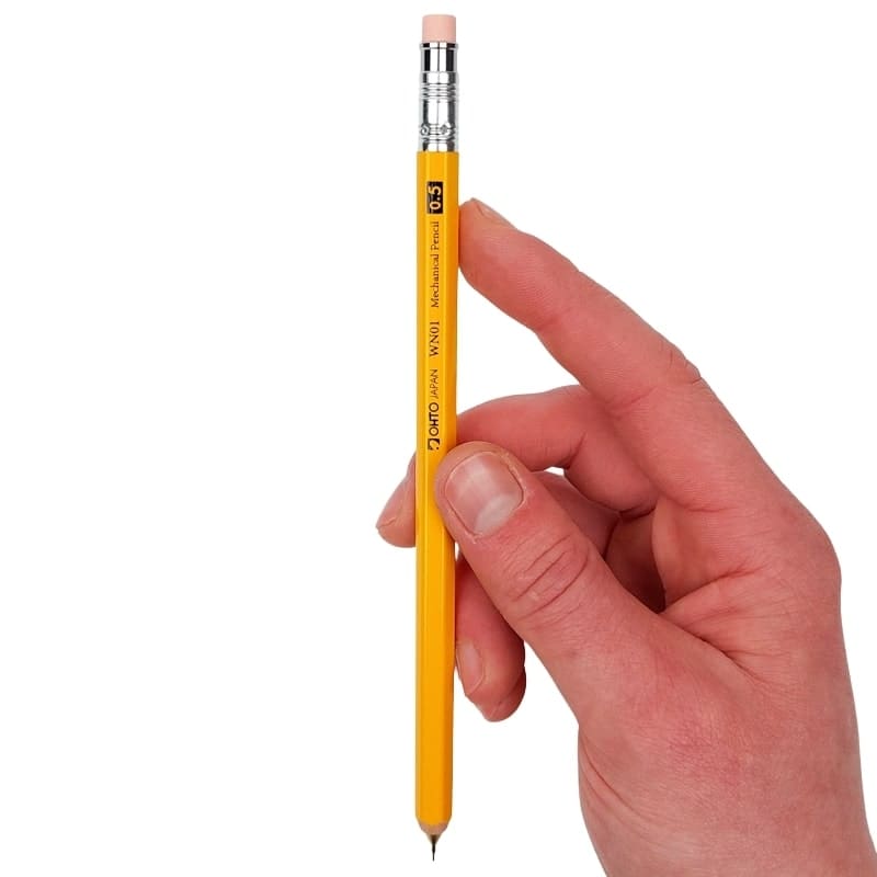 OHTO Wooden Mechanical Pencil 0.5 mm Yellow