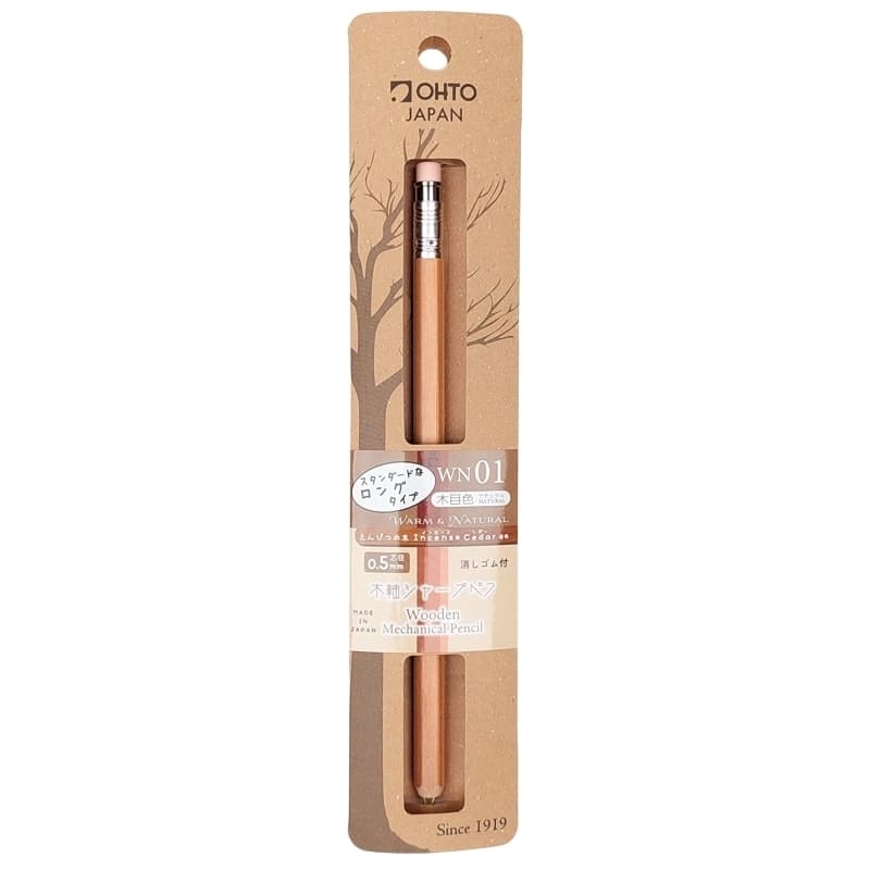 OHTO Natural Wooden Mechanical Pencil 0.5 mm