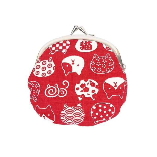 Gamaguchi Wallet – Neko Red | Japan Avenue