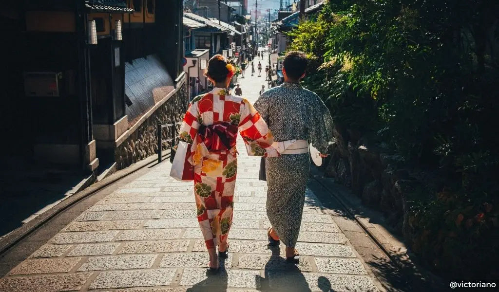 Wearing a yukata
