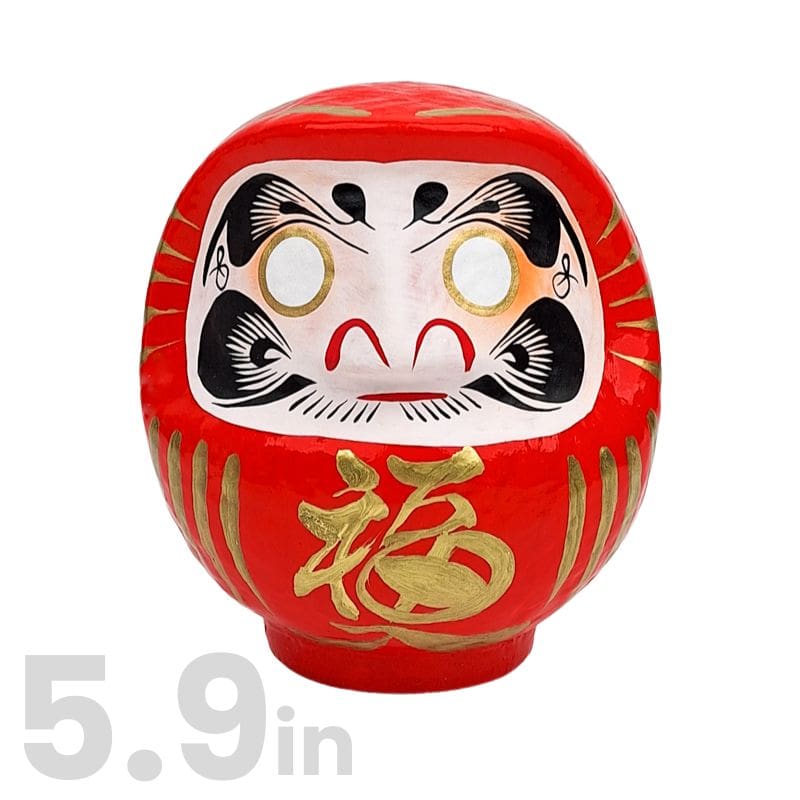 Red Japanese Daruma – 3.5” to 5.9” 5.9