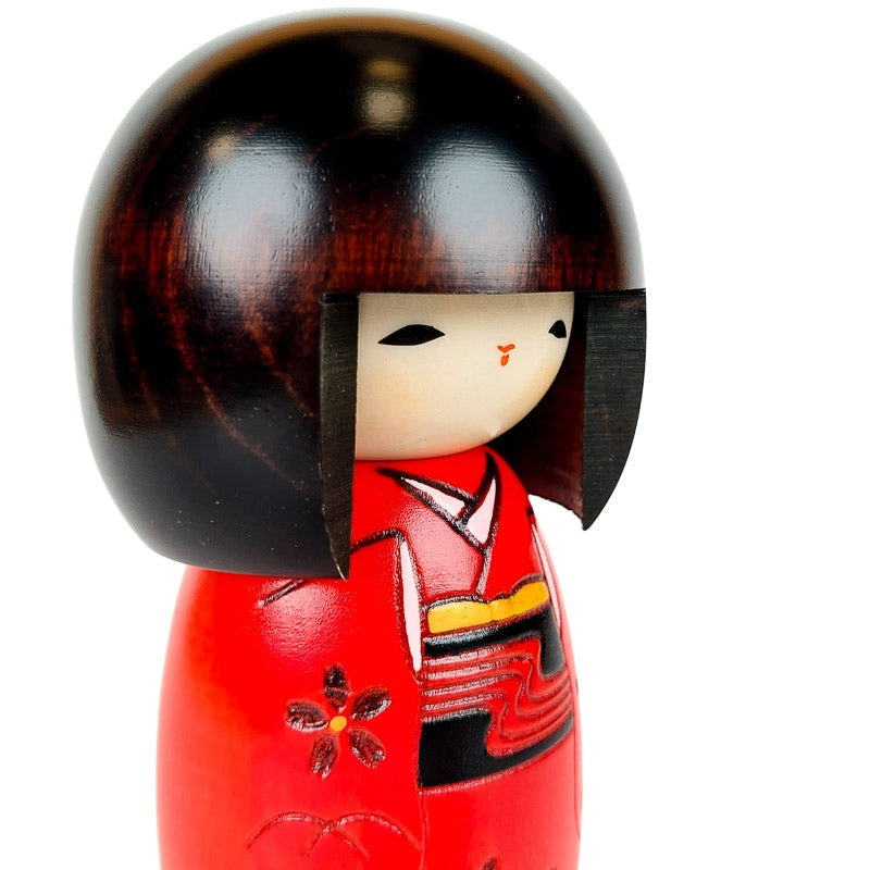 Red Kokeshi Doll