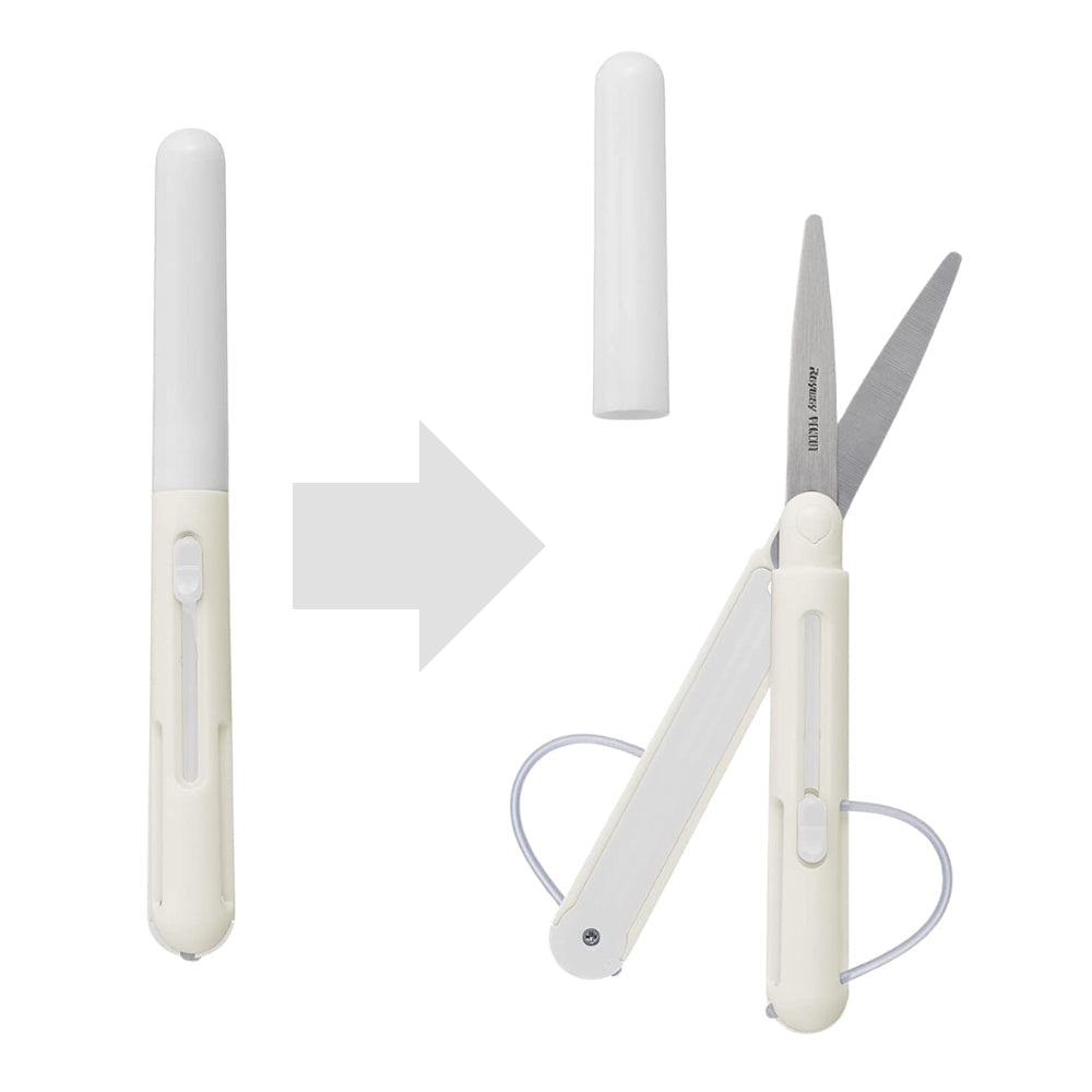 Retractable Pen Scissors - White