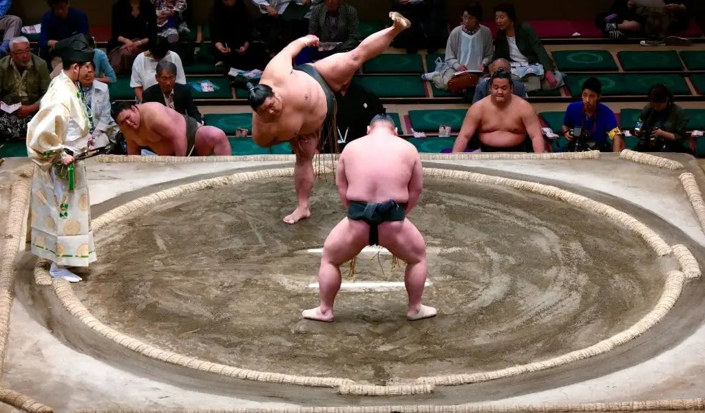 rituals before a japanese wrestling match