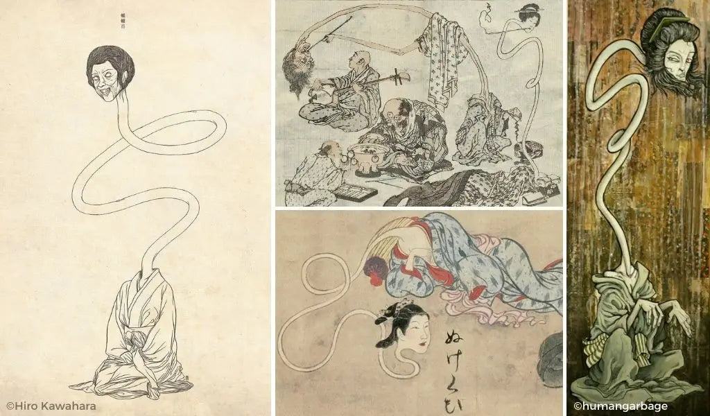 rokurokubi, Japanese woman with a long neck