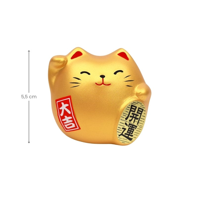 Round Maneki Neko - Gold