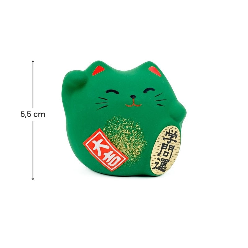 Round Maneki Neko - Green