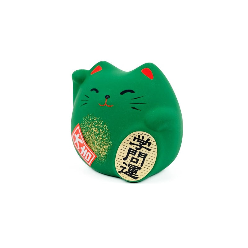 Round Maneki Neko - Green