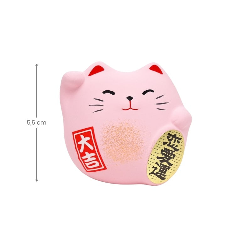 Round Maneki Neko - Pink