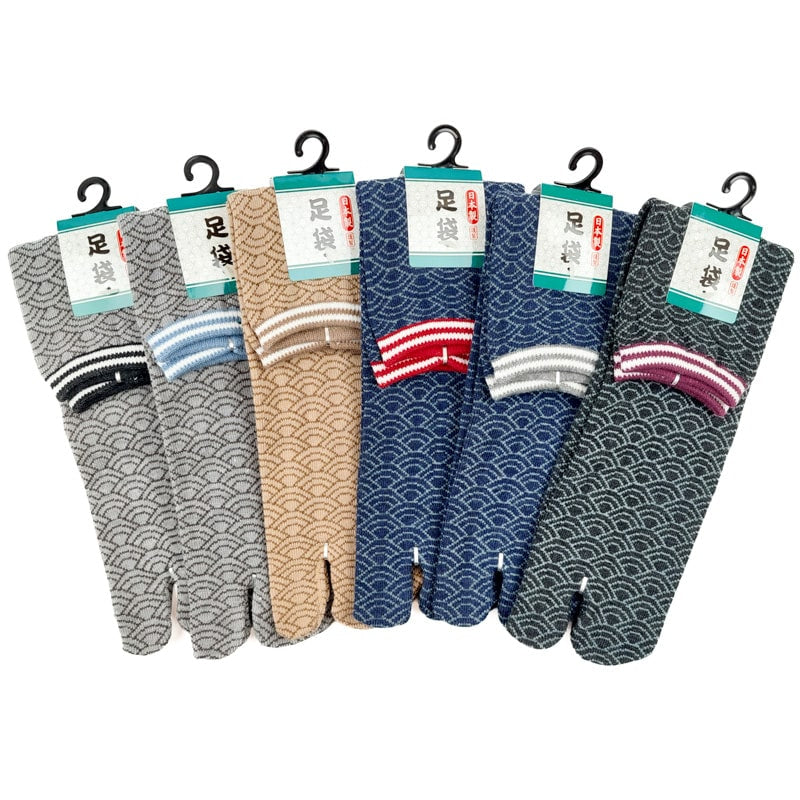 Seigaiha Tabi Socks - 6 Pairs EU 37-42