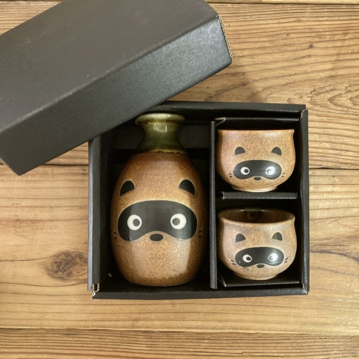 Japanese Sake Set Tanuki Japan Avenue