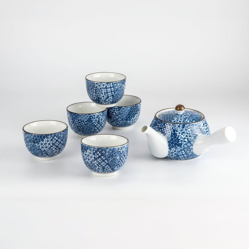 Kasuri Japanese Tea Set