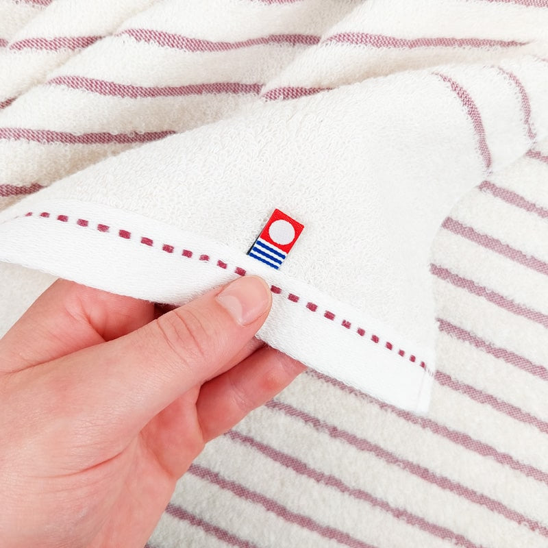 Red Stripe Japanese Towel