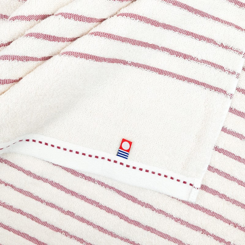 Red Stripe Japanese Towel