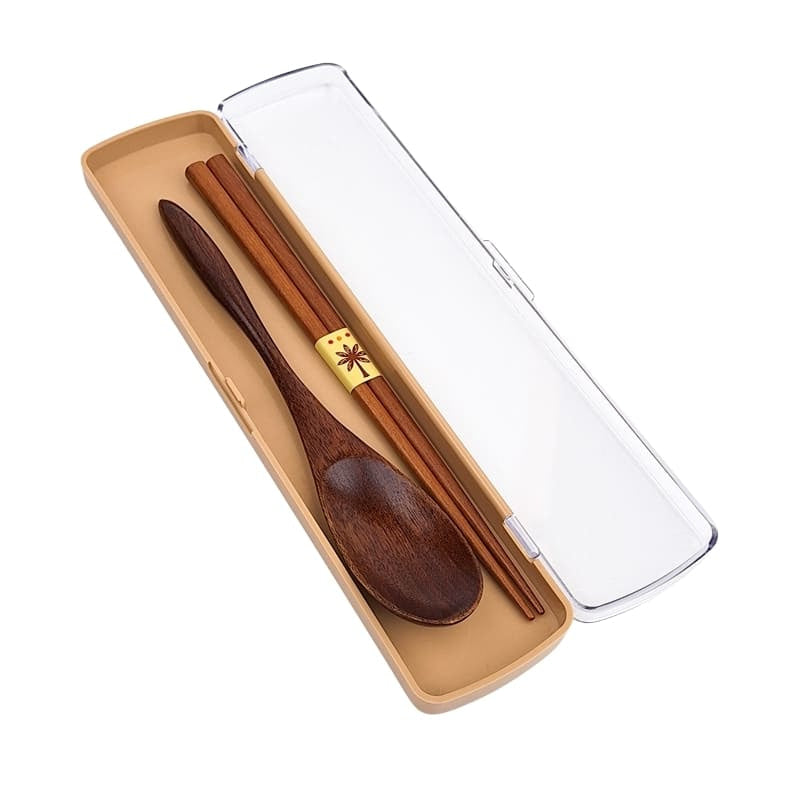 Set Baguettes & Cuillère avec Boîte de Transport