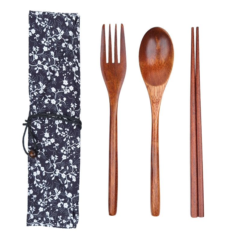 Japanese Wooden Cutlery Set