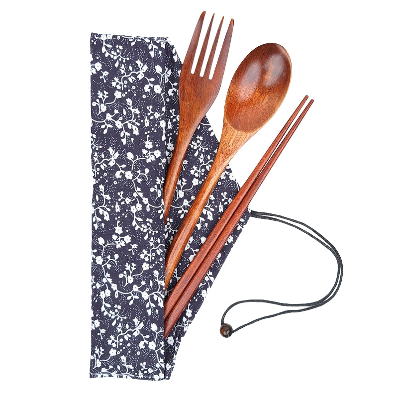 Japanese Wooden Cutlery Set