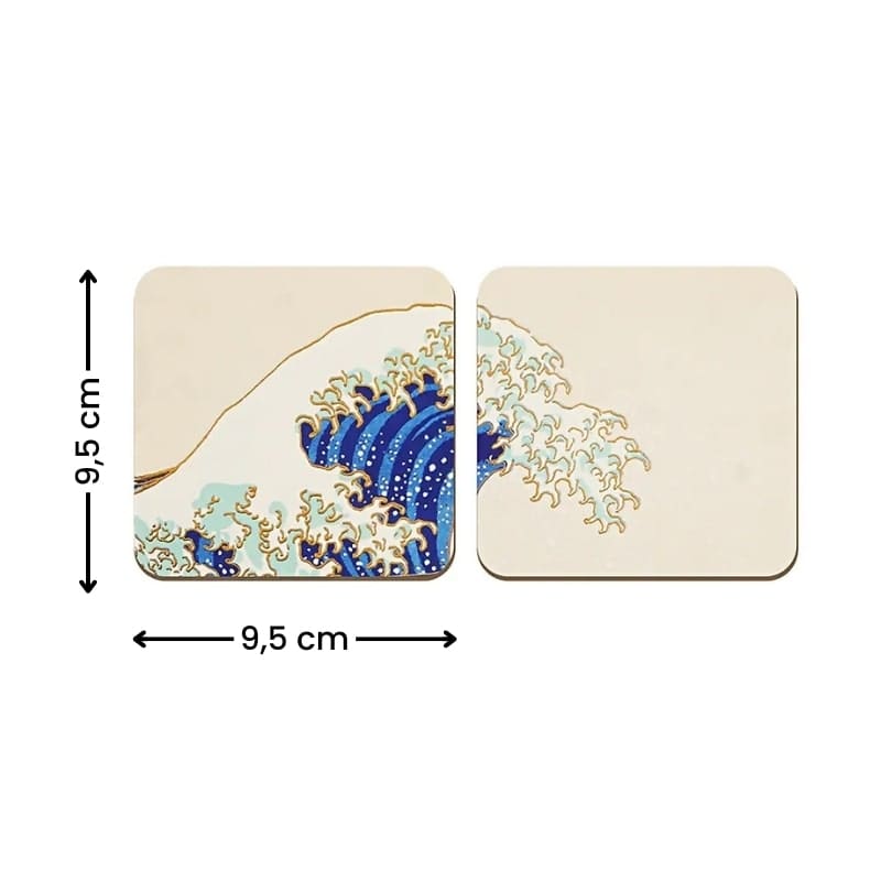 Set of 4 Great Wave of Kanagawa Coasters