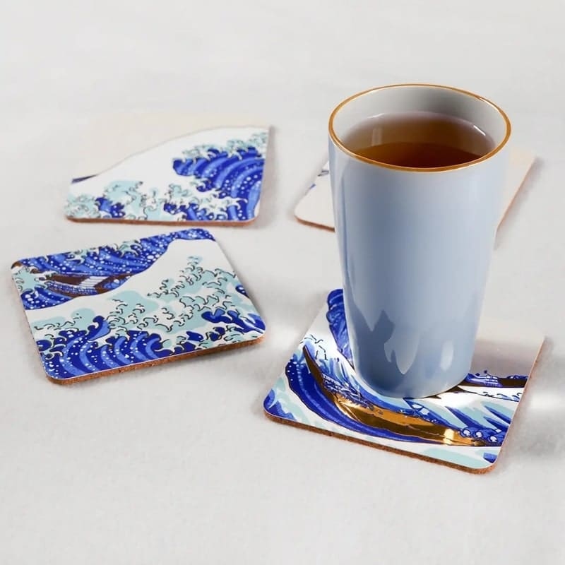 Set of 4 Great Wave of Kanagawa Coasters