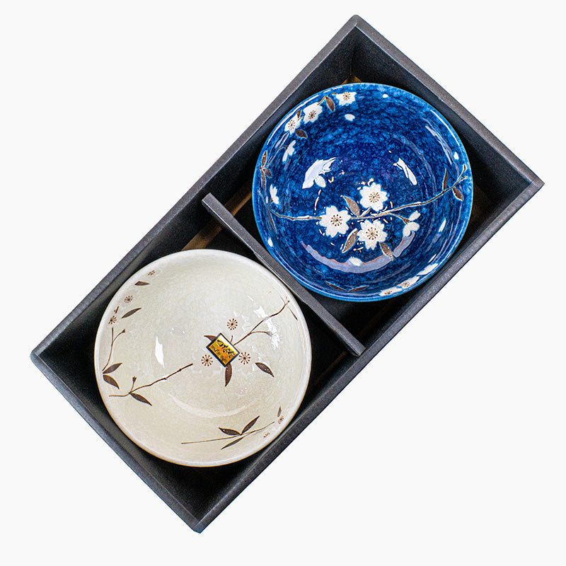 Set of 2 Small Japanese Bowls - Sakura