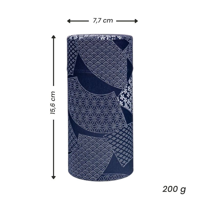Set of Three Japanese Tea Caddies - Indigo