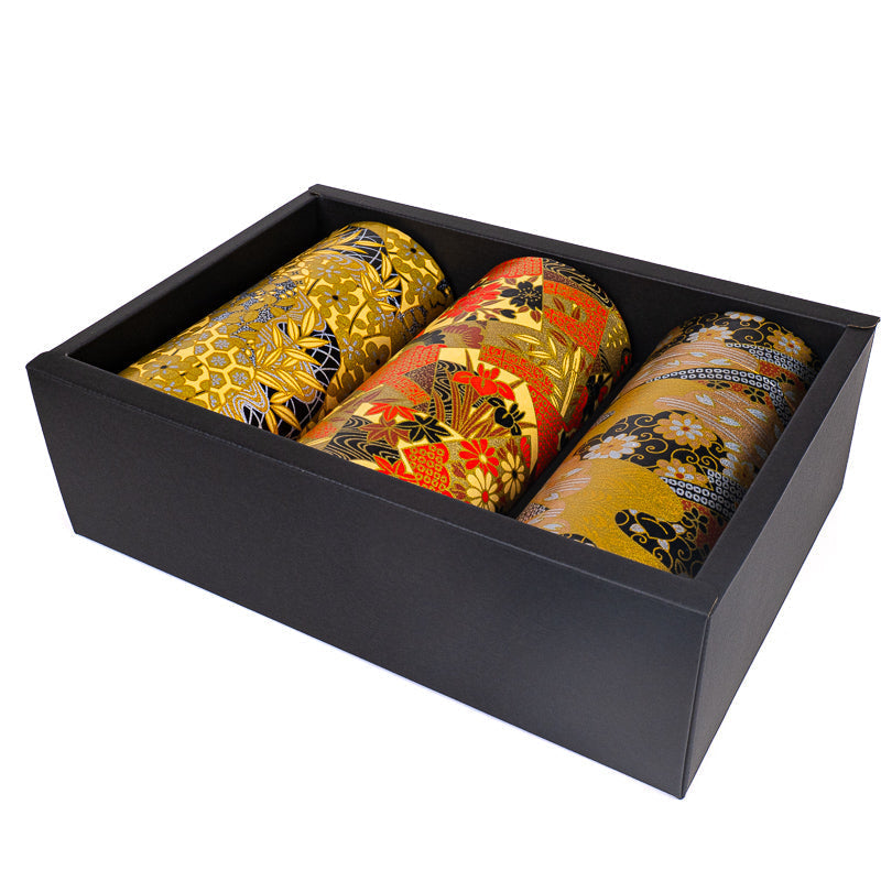 Set of Three Tea Caddies - Kogane