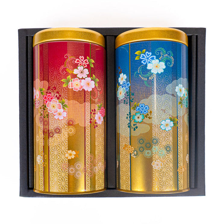Set of Two Metal Tea Caddies - Bokashi