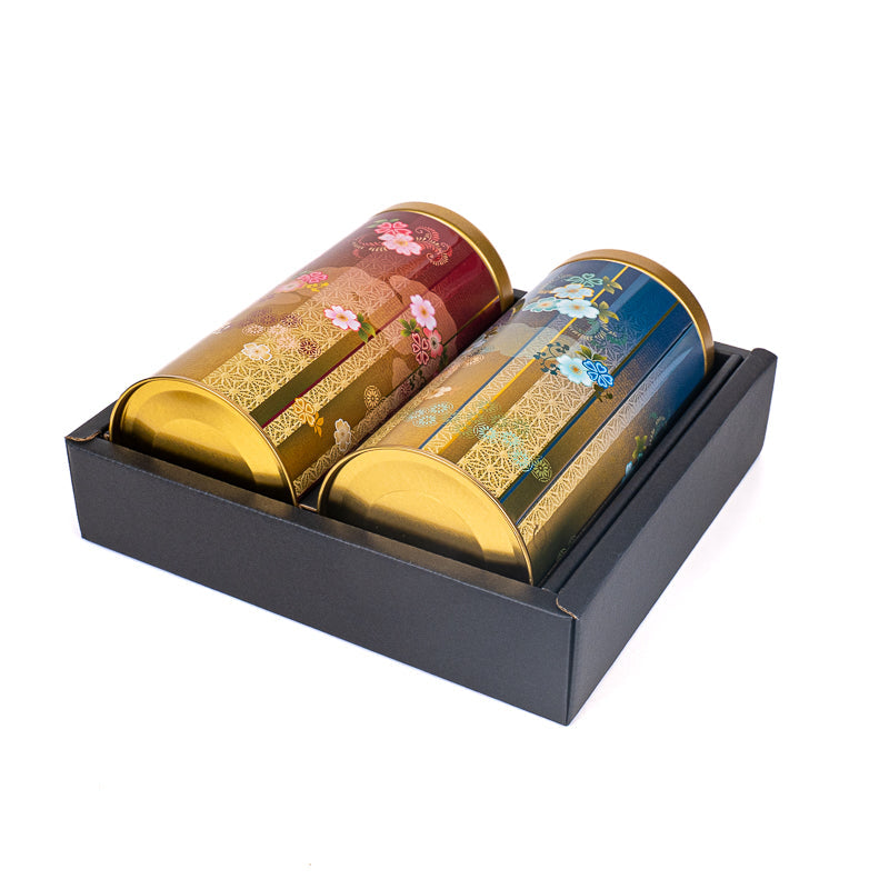 Set of Two Metal Tea Caddies - Bokashi
