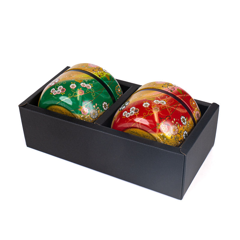 Set of Two Round Tea Caddies