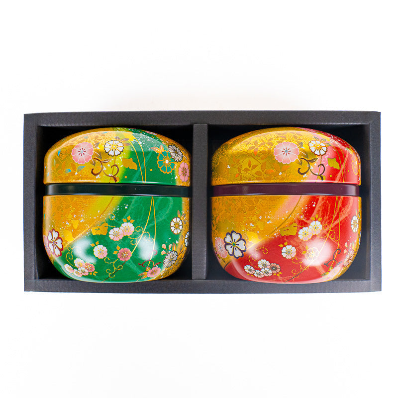 Set of Two Round Tea Caddies