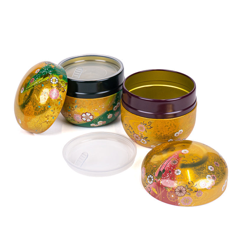 Set of Two Round Tea Caddies