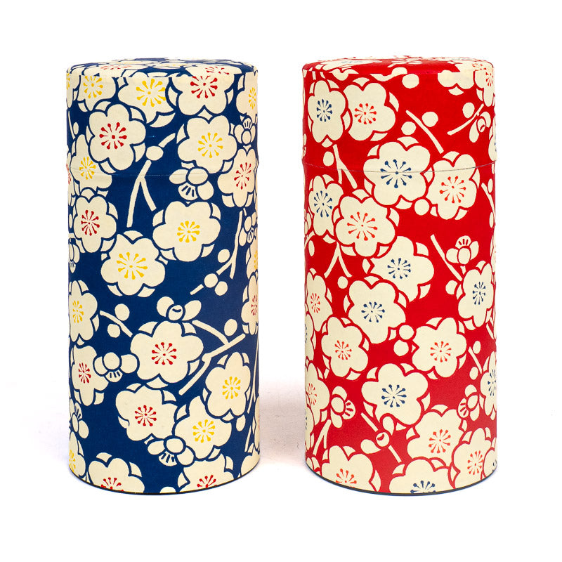 Set of Two Washi Paper Tea Caddies - Ume