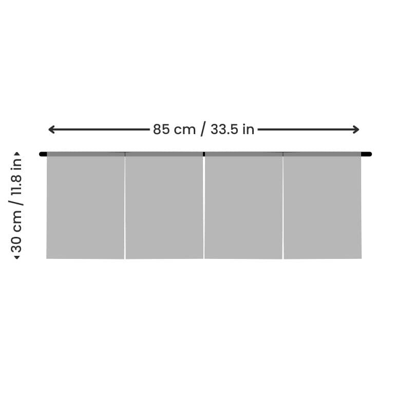 Short Noren Curtain - Blue Neko 85 x 30 cm (33.5’’ x 11.8’’)
