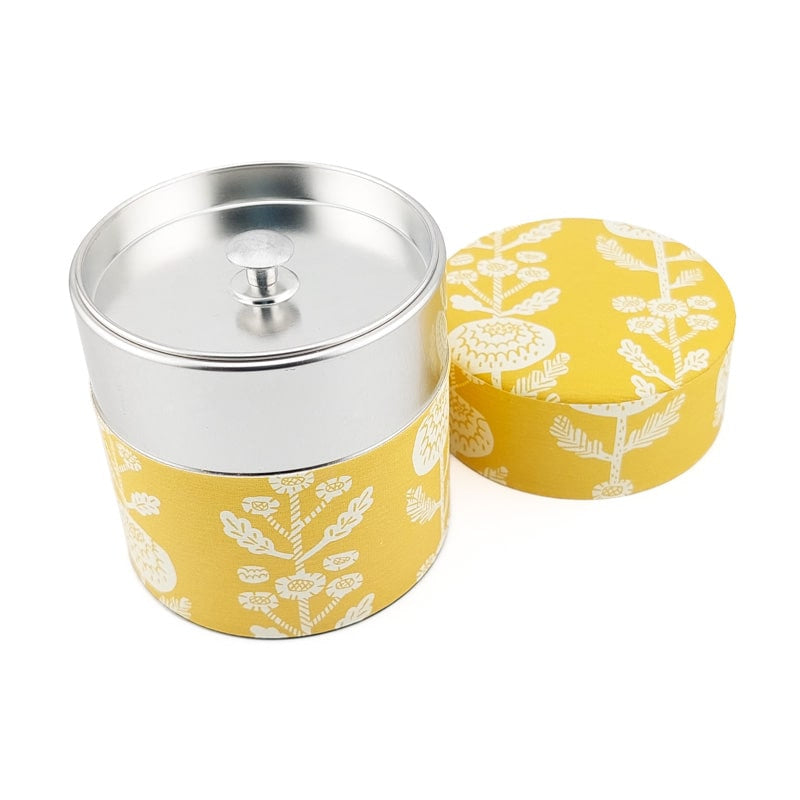 Small Tin Tea Caddy - Kiku