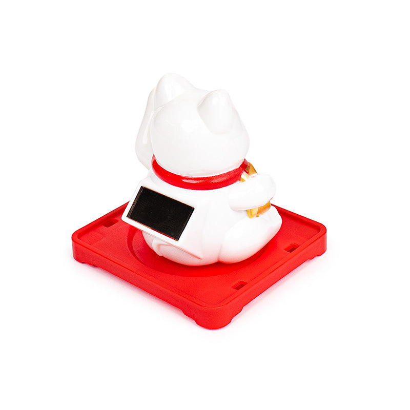 Solar Articulated Maneki Neko Cat - Daruma