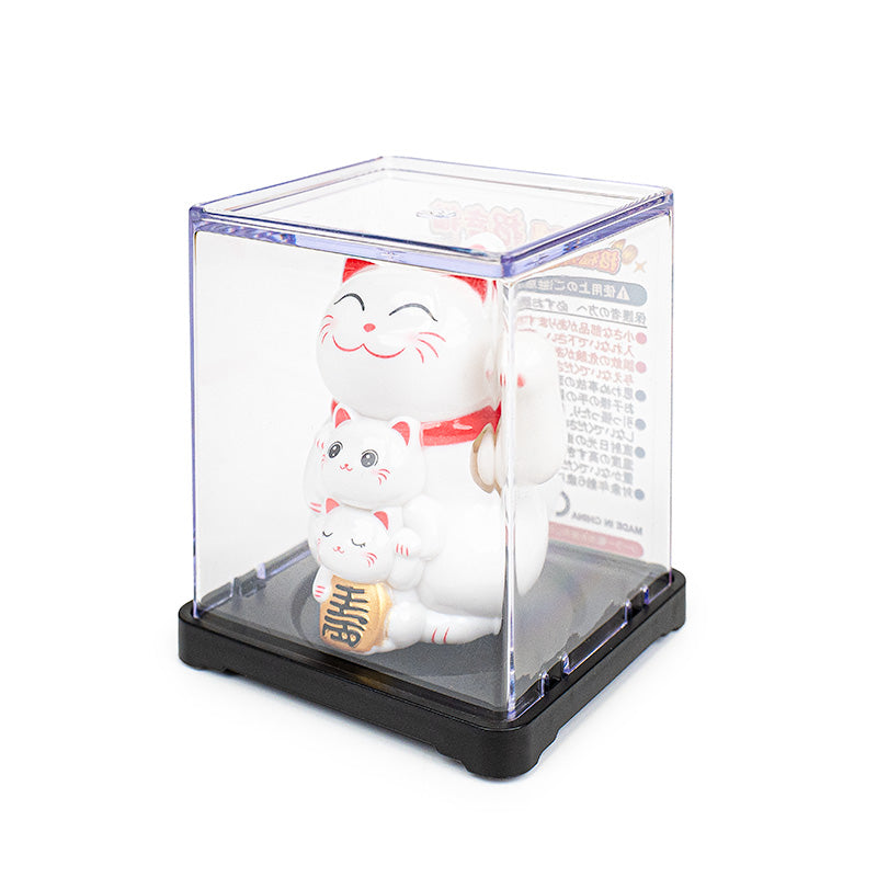 Solar Articulated Maneki Neko Cat - Family