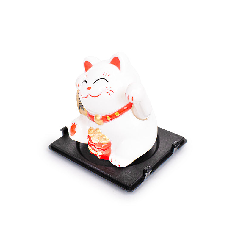 Solar Articulated Maneki Neko Cat - Fortune