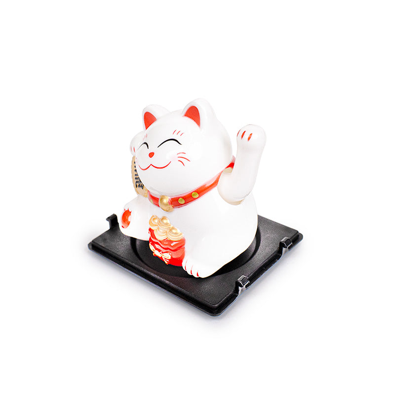 Solar Articulated Maneki Neko Cat - Fortune