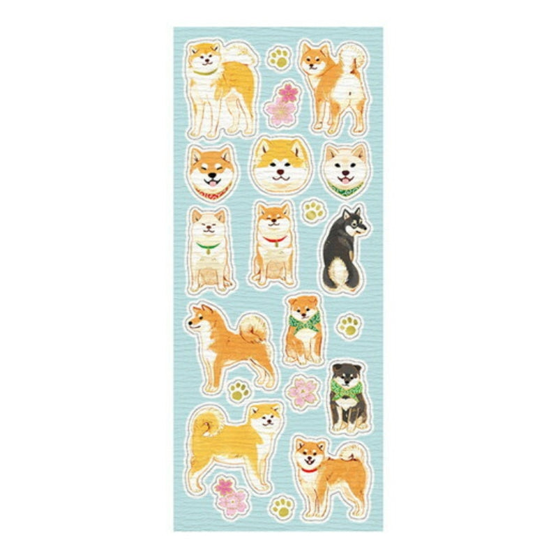 Stickers Gilding Japanese dogs