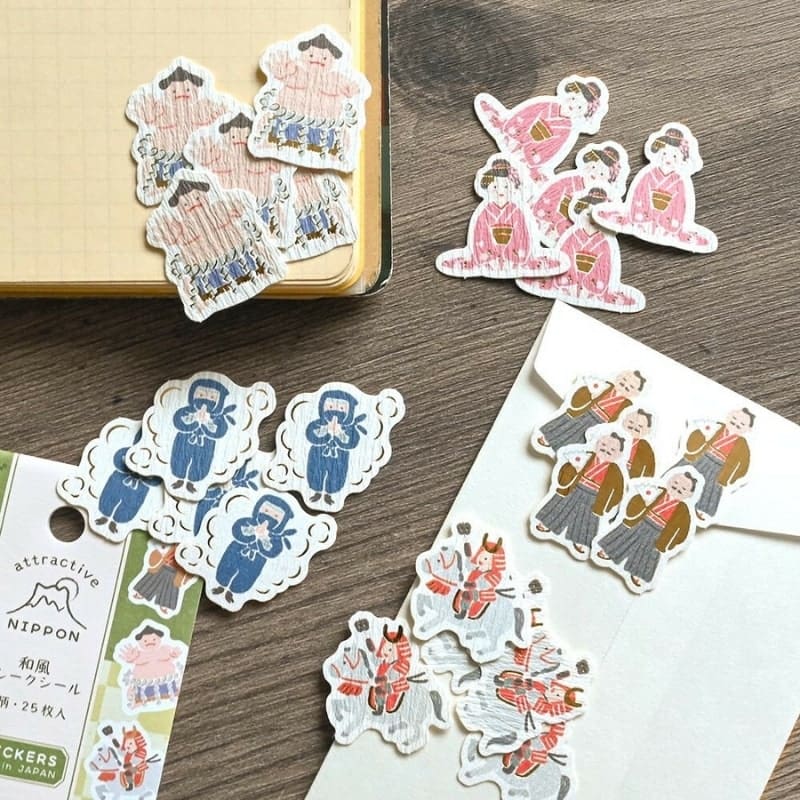 Japanese Character Flake Stickers