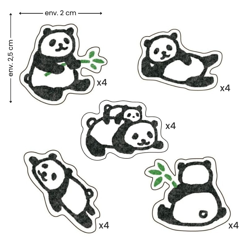 Japanese Panda stickers