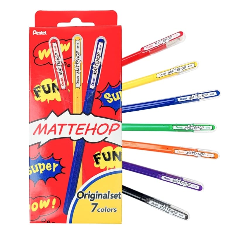 Pentel Mattehop Original Color Pen Set