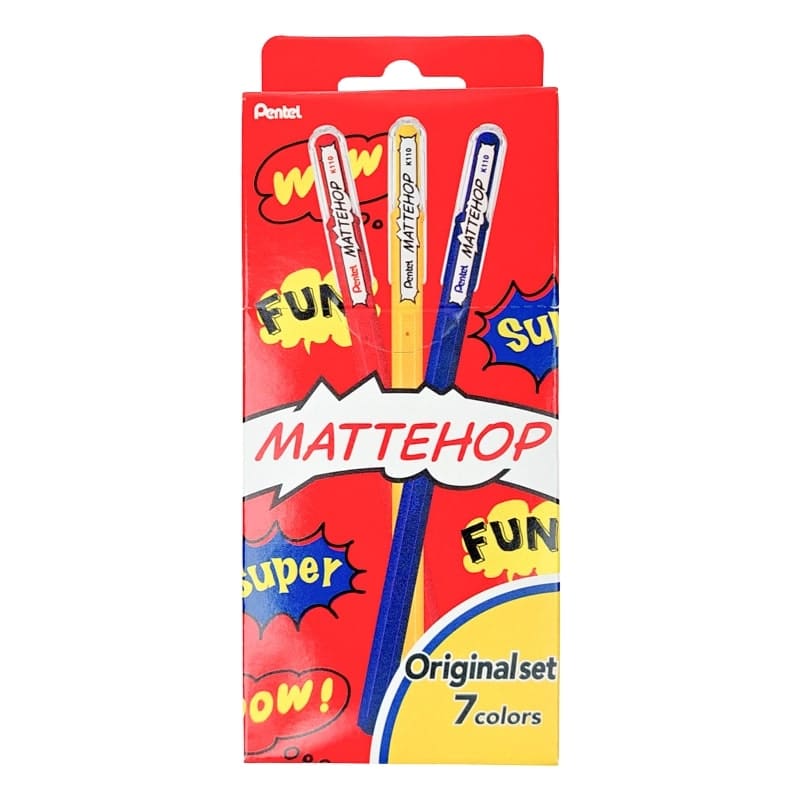 Pentel Mattehop Original Color Pen Set