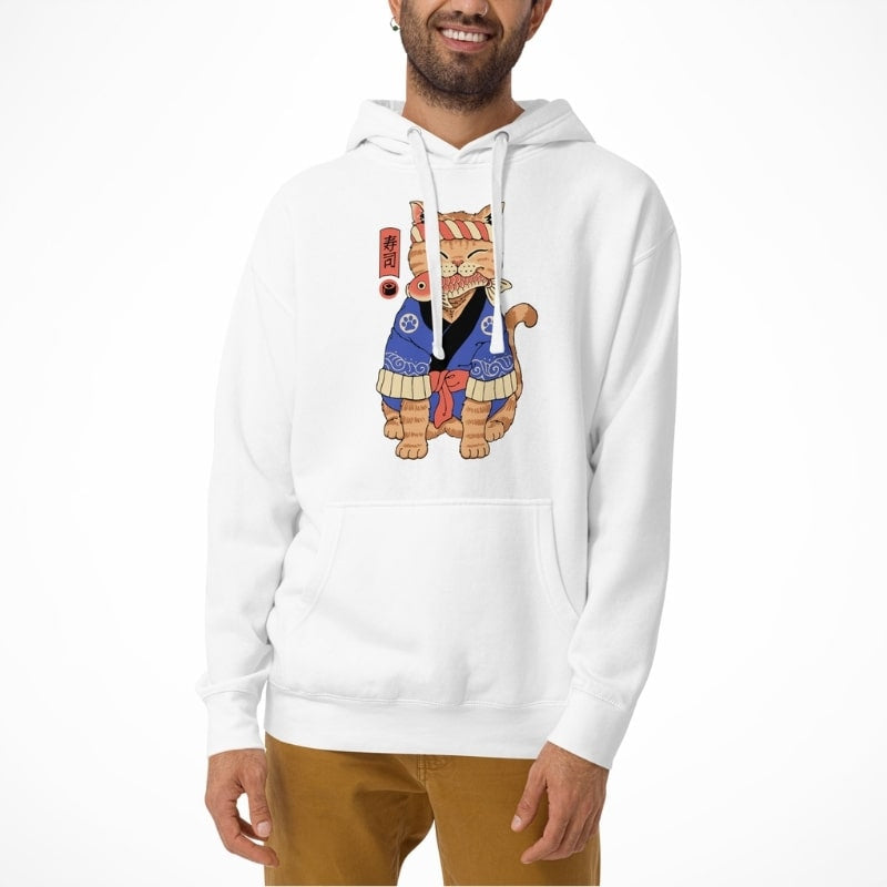 Japanese sweatshirt Neko Maître Sushi