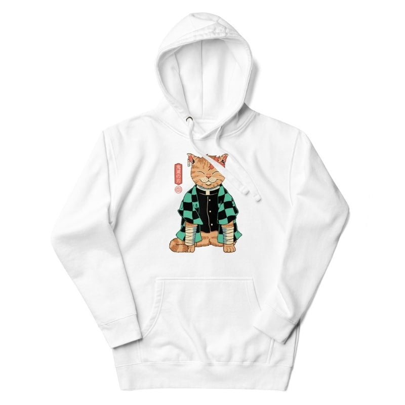 Japanese sweatshirt Neko Pourfendeur - S / White